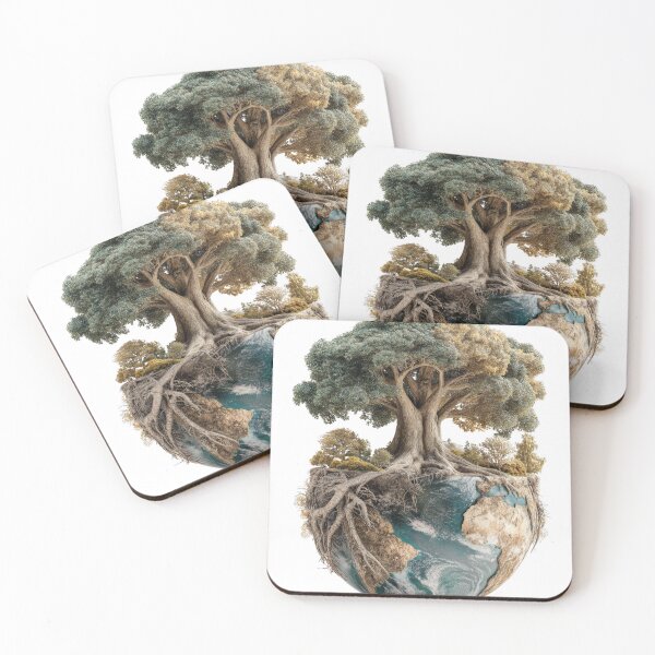 Item preview, Tree of Earth – Rooted Planet Fantasy Art designed and sold by Maryna_Reine.