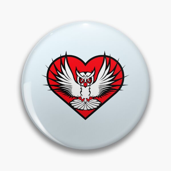 Item preview, Owl heart symbol shape bird love flies cool logo designed and sold by shirt-o-mat.