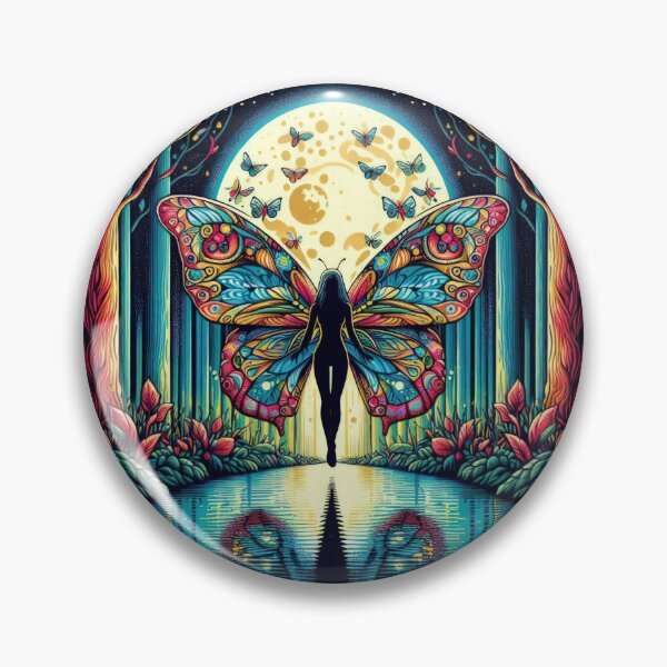 Item preview,  Spring fantasy landscape with a woman butterfly and full moon,Bloom Boom,Spring,floral designed and sold by Expressions-Sel.