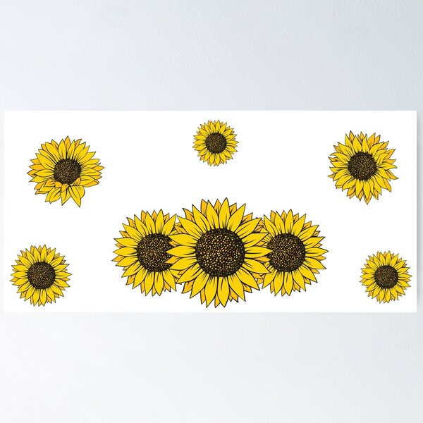 Item preview, Sunflowers set - 6 pieces designed and sold by EmeraldeaArt.