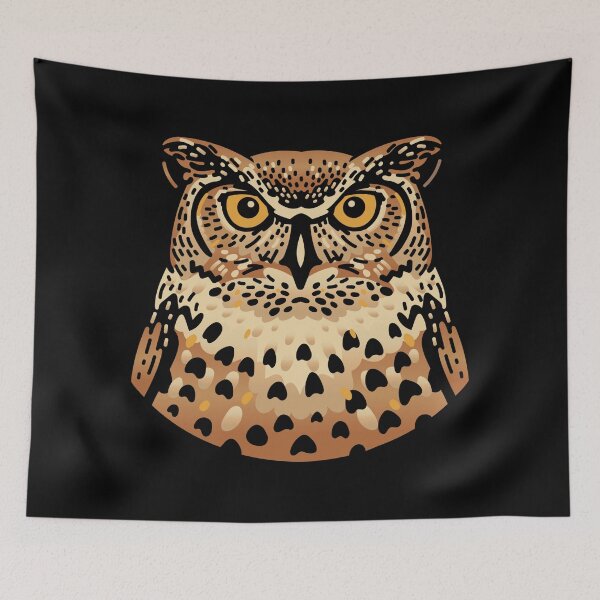 Item preview, Minimalist Owl in Shades of Brown Halloween Autumn designed and sold by Pixelchicken.