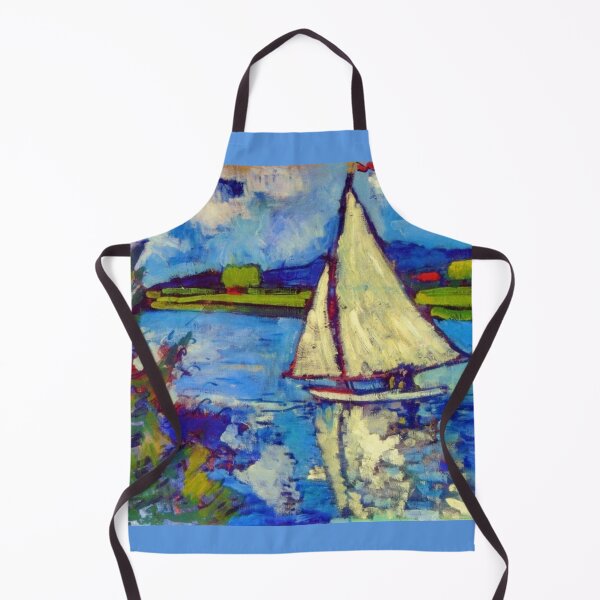 Item preview, White Sailboat at Chatou, 1907,Le bassin à Chatou, oil on canvas, (Digitally enhanced by Watermark NZ Press) designed and sold by CristalleLisa.