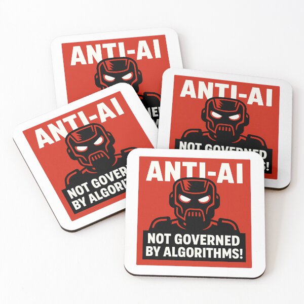Item preview, Anti-AI Overlords - Not Governed by Algorithms! designed and sold by ZibiArt.