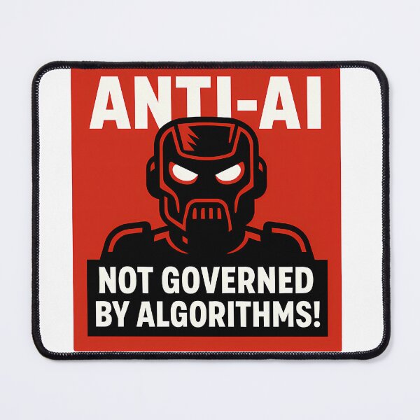 Item preview, Anti-AI Overlords - Not Governed by Algorithms! designed and sold by ZibiArt.