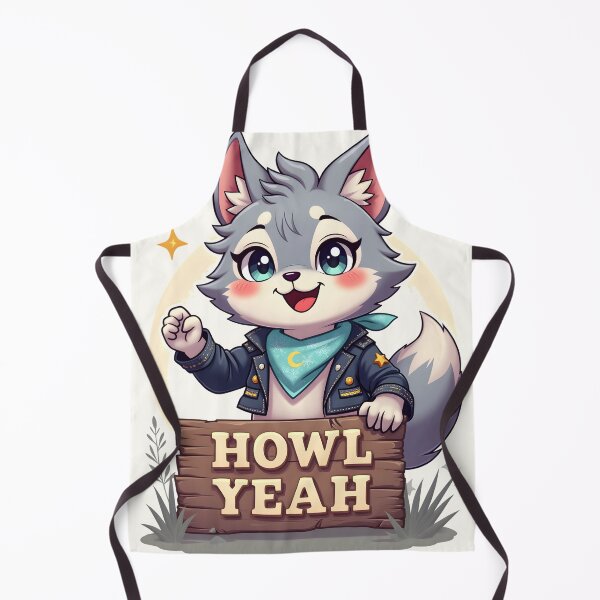 Item preview, Howl Yeah – Hype Kawaii Wolf by LaLi Designs designed and sold by LaLi-Designs.