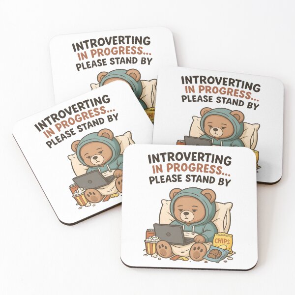 Item preview, Introverting in Progress Bear – Cozy Hoodie, Snacks & Chill Vibes – Cute Introvert Art designed and sold by miciana1417.