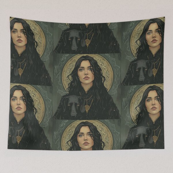 Item preview, Hecate (Hekate) the goddess of magic and her hound designed and sold by MendaciousMina.