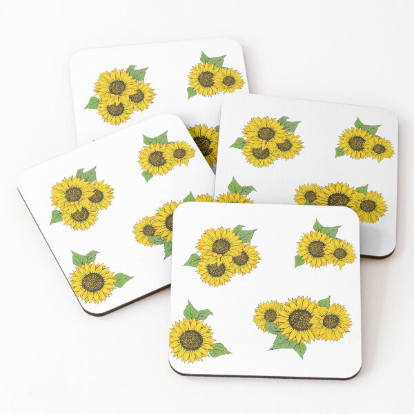 Item preview, Sunflowers with leaves - pack of 4 designed and sold by EmeraldeaArt.