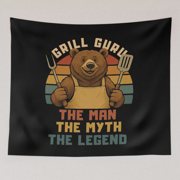 Item preview, Grill Guru Bear BBQ Funny Dad  designed and sold by JerdbordinShop.