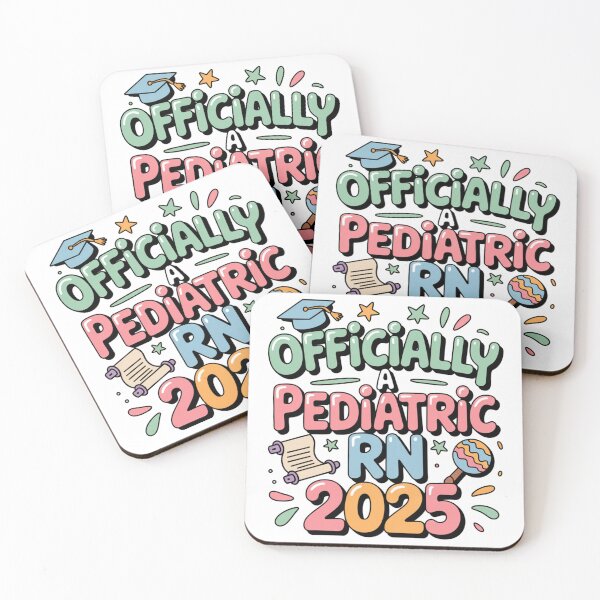 Aperçu de l'œuvre Officiellement un t-shirt RN pédiatrique 2025 pour les diplômés en soins infirmiers. Joli cadeau de remise de diplôme d'infirmière pédiatrique coloré pour la classe de 2025 RN créée et vendue par Giuggimade.