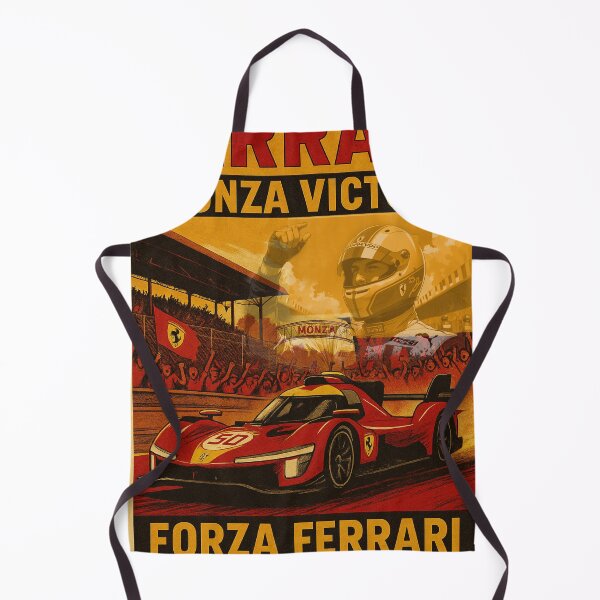 Item preview, Vintage poster, Ferrari Hypercar victorious at Monza, land of the tifosi. designed and sold by Racing Art Store 2025.