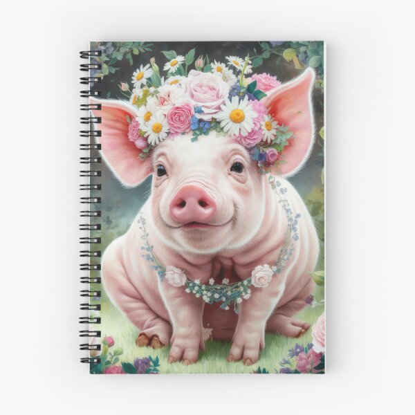 Item preview,  Spring fantasy landscape with pig with a wreath of flowers,Bloom Boom,Spring,floral designed and sold by Expressions-Sel.