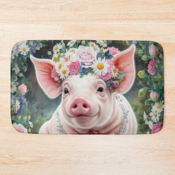Item preview,  Spring fantasy landscape with pig with a wreath of flowers,Bloom Boom,Spring,floral designed and sold by Expressions-Sel.