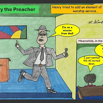 Artwork thumbnail, Henry the Preacher adds an element of cool to the worship by MDeCampArt