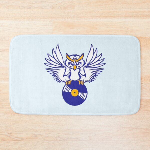 Item preview, Flying DJ Owl vinyl record plate music club party designed and sold by shirt-o-mat.