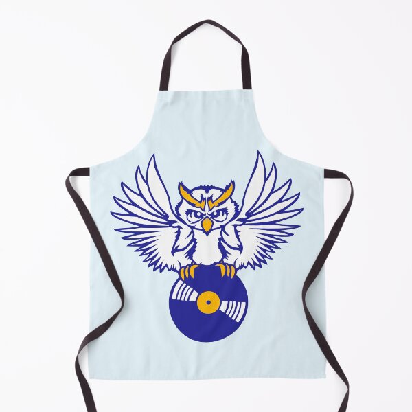 Item preview, Flying DJ Owl vinyl record plate music club party designed and sold by shirt-o-mat.