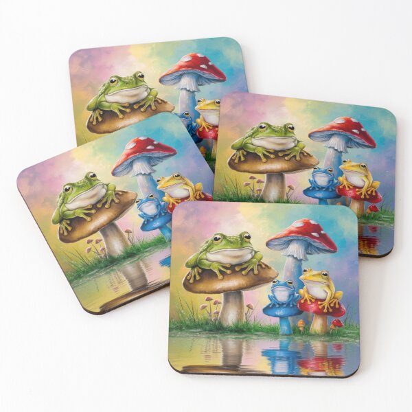 Item preview,  Spring fantasy landscape with frogs and colorful mushrooms lake,Bloom Boom,Spring,floral designed and sold by Expressions-Sel.