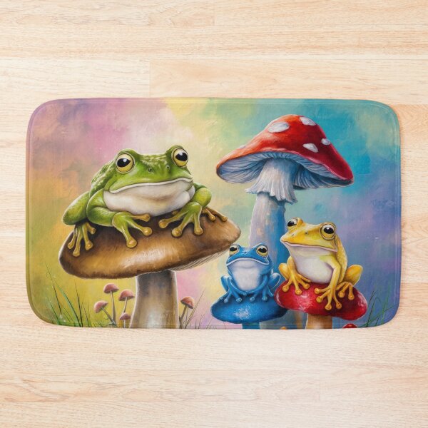 Item preview,  Spring fantasy landscape with frogs and colorful mushrooms lake,Bloom Boom,Spring,floral designed and sold by Expressions-Sel.