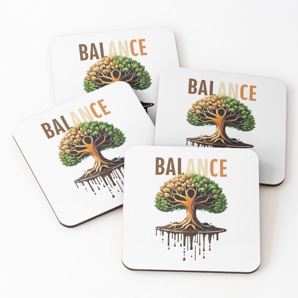 Item preview, Eco Balance Tree Art – Climate Change Awareness Nature Design designed and sold by Furr-n-Purr.