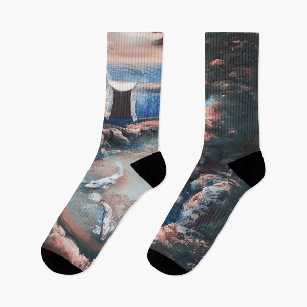 Item preview, a pond with japanese koi fishes in an japanese garden in autumn designed and sold by MerryCrown.