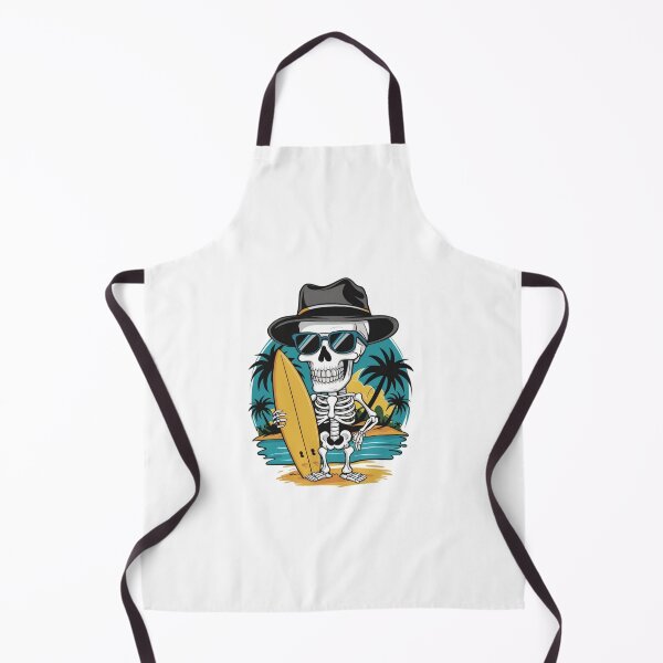 Item preview, A skeleton holds a yellow surfboard designed and sold by jkrphoto.