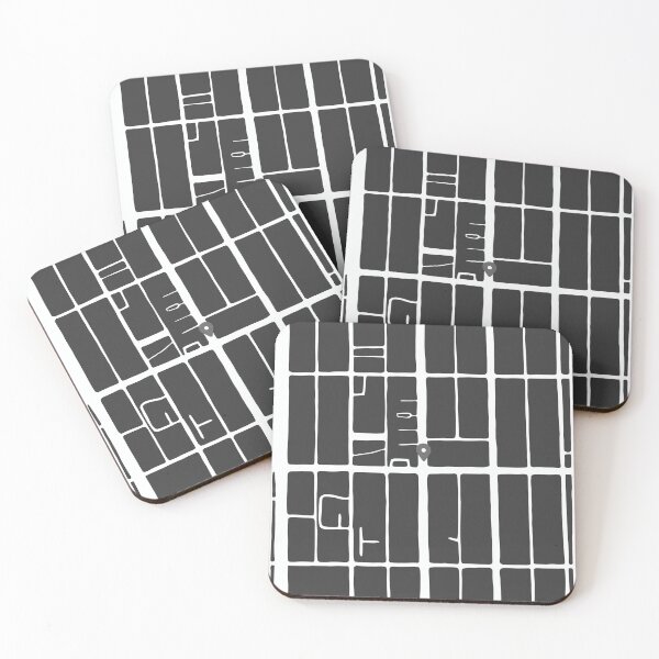 Item preview, Michigan Avenue – Minimalist Chicago Map (Dark Edition) designed and sold by Penzilla.