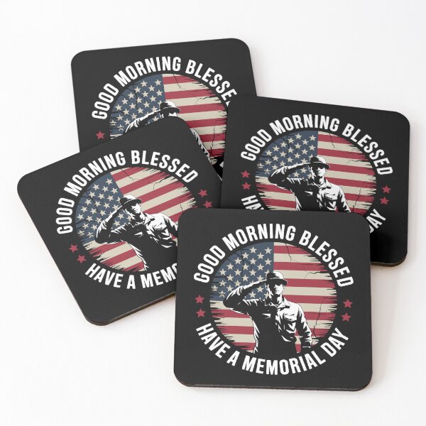 Item preview, Good Morning Blessed – Memorial Day Patriotic Salute Design designed and sold by Serbin.