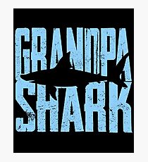 Grandpa Shark Funny Gift Photographic Print