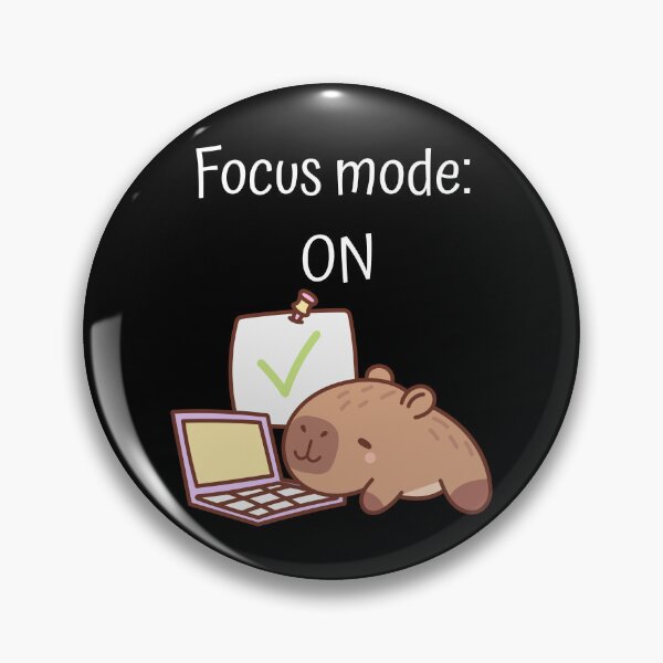 Item preview, Capybara in Focus Mode – Task Complete Vibes designed and sold by Charlie-Zone.