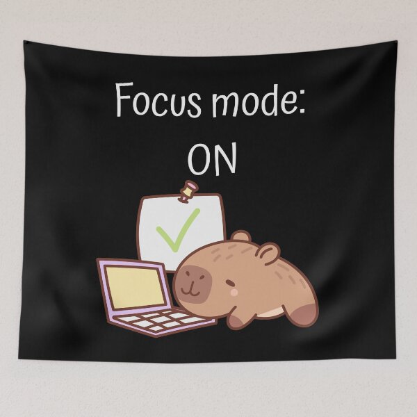 Item preview, Capybara in Focus Mode – Task Complete Vibes designed and sold by Charlie-Zone.