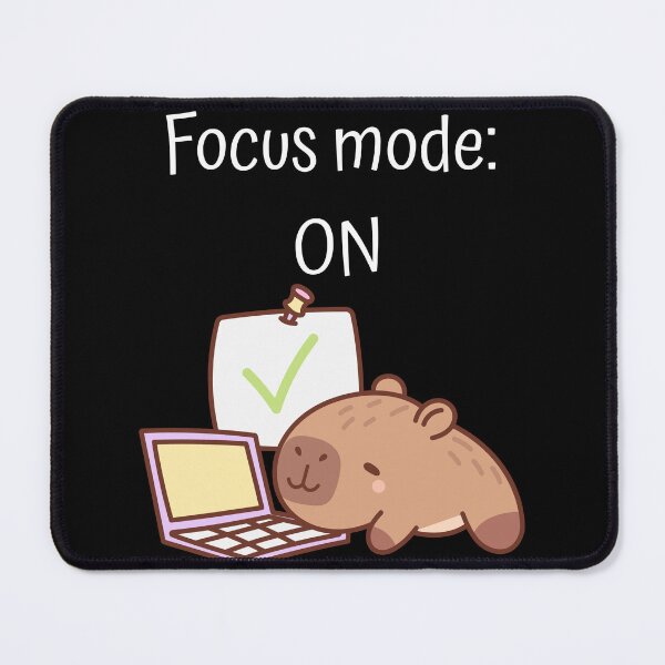 Item preview, Capybara in Focus Mode – Task Complete Vibes designed and sold by Charlie-Zone.