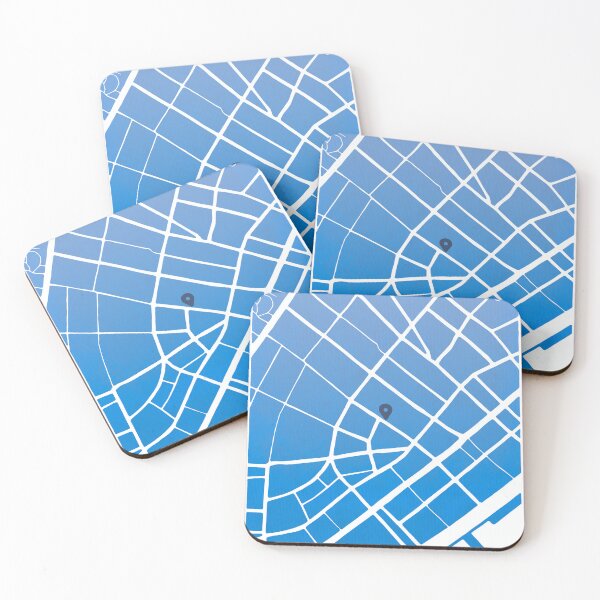 Item preview, Wall Street – Minimalist New York Map (Bright Edition) designed and sold by Penzilla.