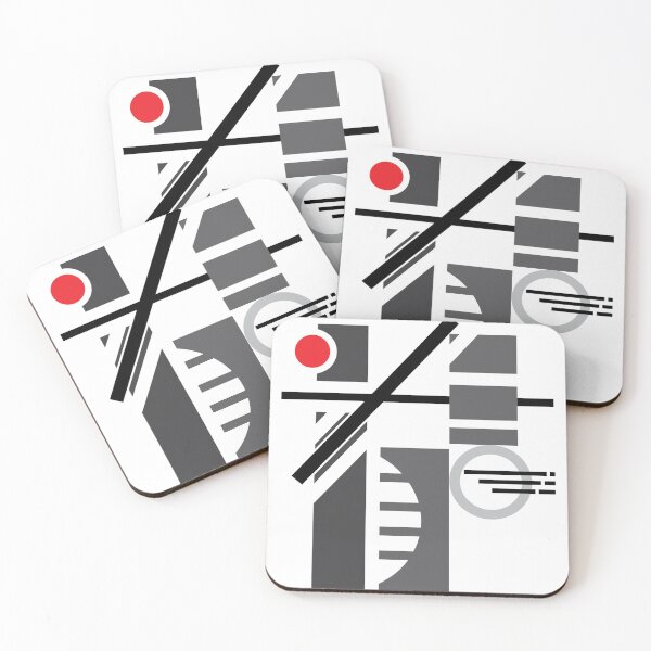 Item preview, Futuristic Minimalist Geometric Abstract Art – Rectangles, Circles & Stripes designed and sold by GTArchilance25.