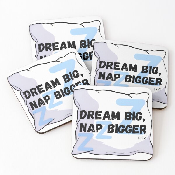 Item preview, Dream Big Nap Bigger Pillow | Funny Sleep Quote by EzzX designed and sold by EzzX.