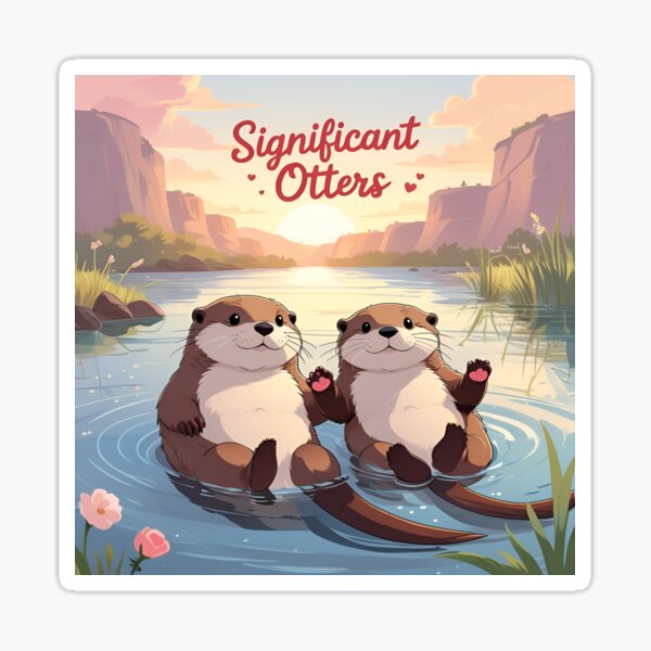 Artikel-Vorschau von  Bedeutende Otter - Otter, die Händchen halten Leinwanddruck, designt und verkauft von khalidhammache.