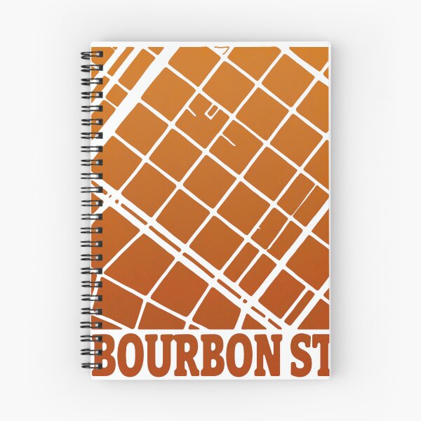 Item preview, Bourbon Street – Minimalist New Orleans Map Poster with Text (Bright Edition) designed and sold by Penzilla.