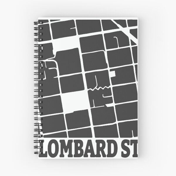 Item preview, Lombard Street – Minimalist San Francisco Map Poster with Text (Dark Edition) designed and sold by Penzilla.