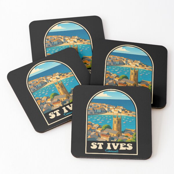 Item preview, St Ives Cornwall Vintage Seaside Harbour Travel Artwork designed and sold by JackCurtis1991.