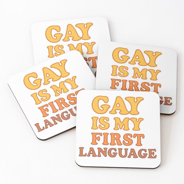 Item preview, Gay is My First Language – Bold Typography designed and sold by Haus Of Sin.