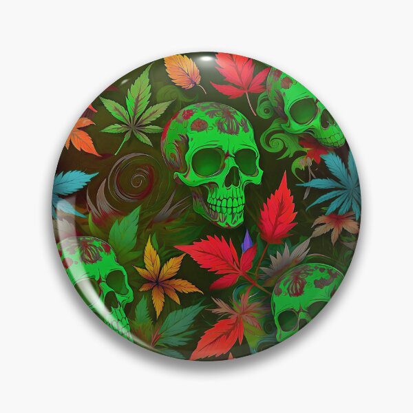 Item preview, Tribal Skulls Abstract Pattern Hemp plants Leaf designed and sold by MindWave THC.