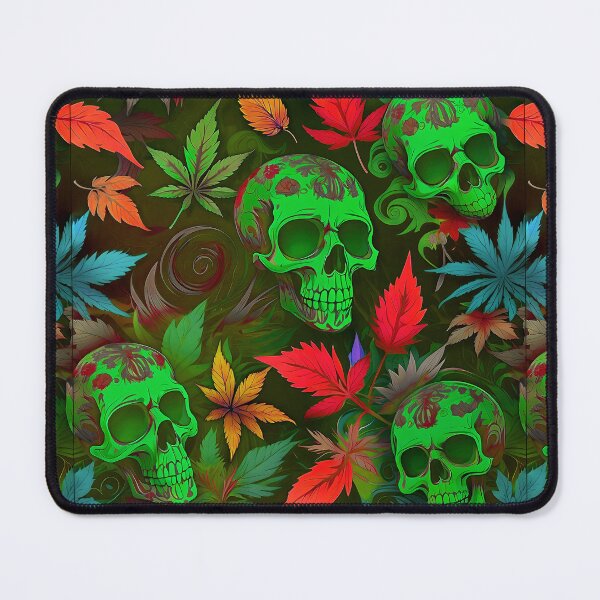 Item preview, Tribal Skulls Abstract Pattern Hemp plants Leaf designed and sold by MindWave THC.
