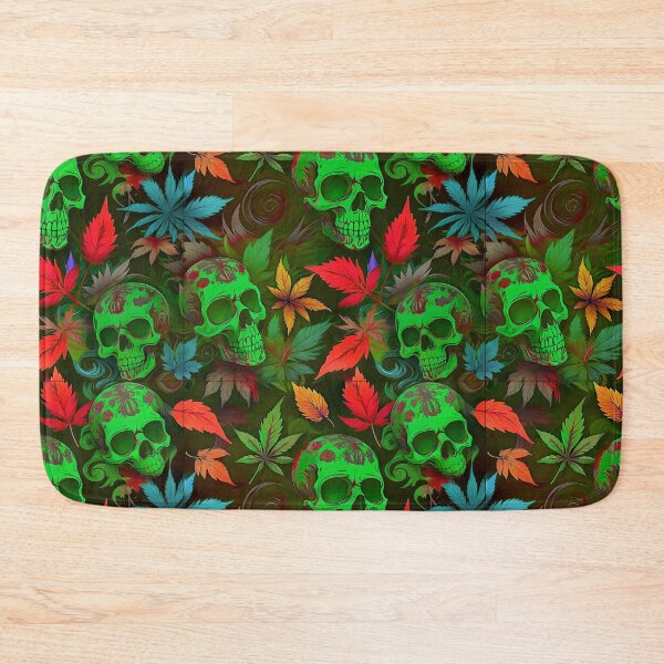 Item preview, Tribal Skulls Abstract Pattern Hemp plants Leaf designed and sold by MindWave THC.
