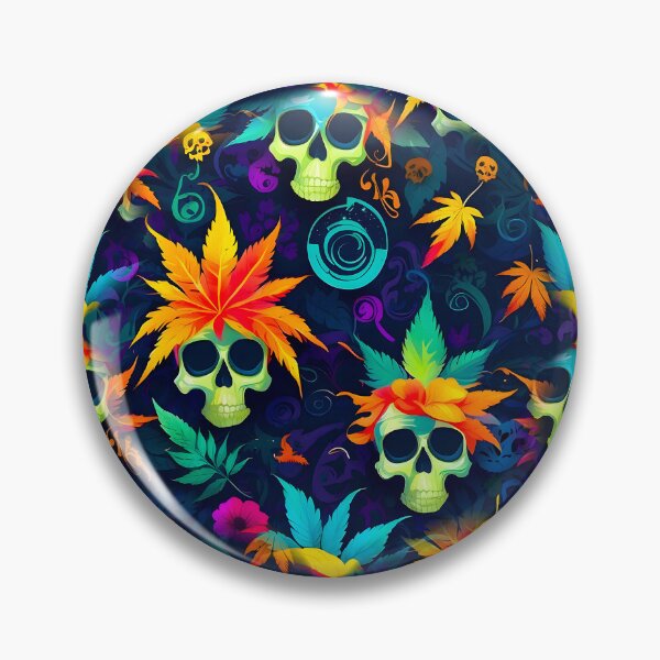 Item preview, Tribal Skulls Abstract Pattern Hemp plants Leaf designed and sold by MindWave THC.