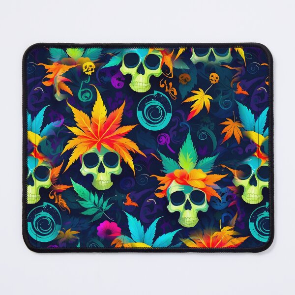 Item preview, Tribal Skulls Abstract Pattern Hemp plants Leaf designed and sold by MindWave THC.