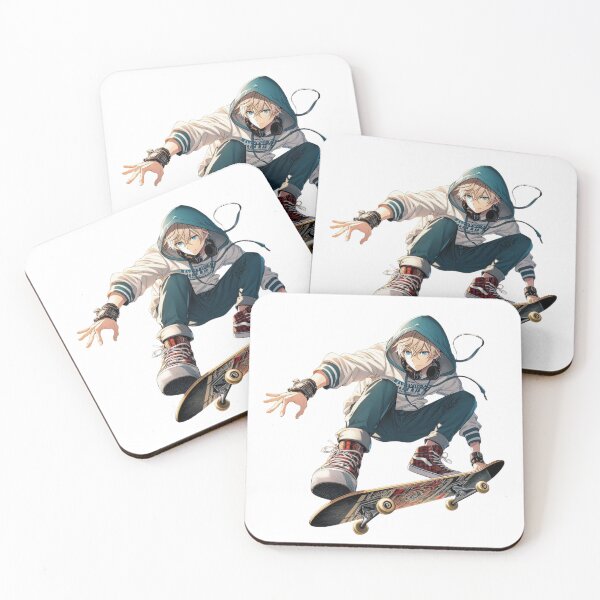 Item preview, Dynamic Anime Skateboarder designed and sold by DixieGirlStudio.