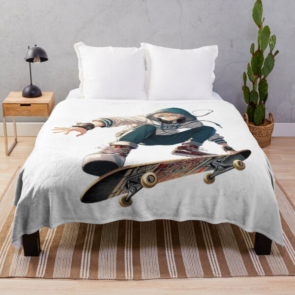 Item preview, Dynamic Anime Skateboarder designed and sold by DixieGirlStudio.