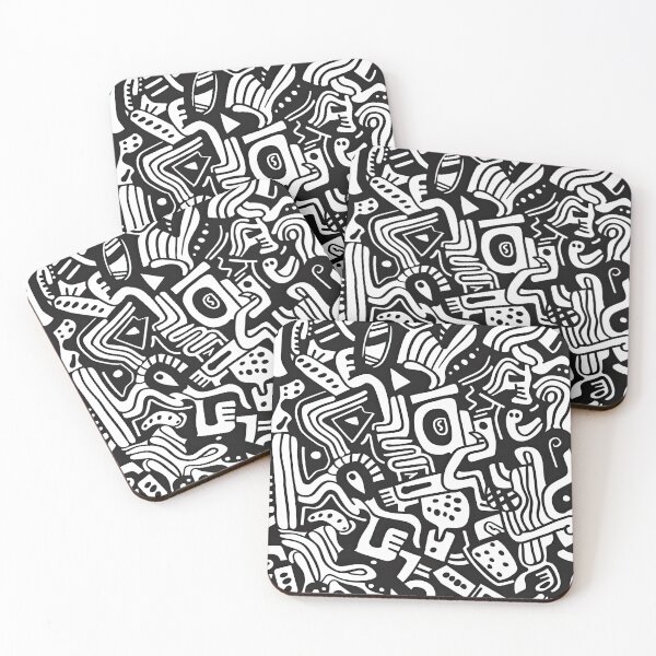 Item preview, Edgy Black Doodles – Grunge Sketch Pattern designed and sold by YourPrettyHome.