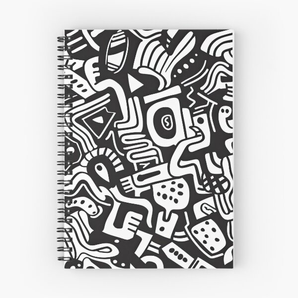 Item preview, Edgy Black Doodles – Grunge Sketch Pattern designed and sold by YourPrettyHome.