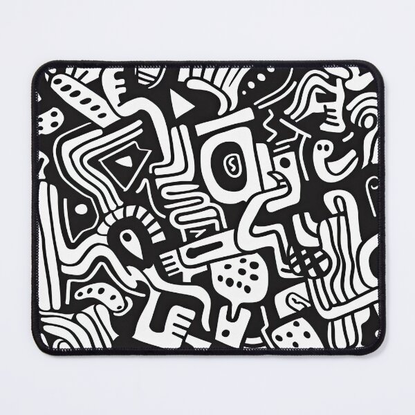 Item preview, Edgy Black Doodles – Grunge Sketch Pattern designed and sold by YourPrettyHome.