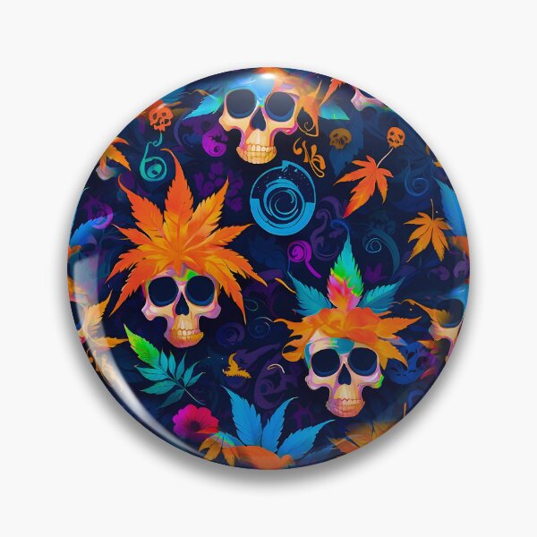 Item preview, Tribal Skulls Abstract Pattern Hemp plants Leaf designed and sold by MindWave THC.